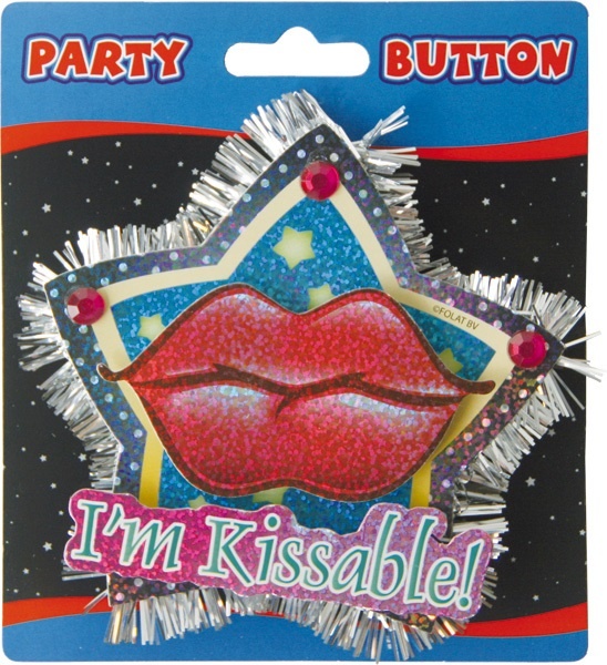 Brosche - Button- 3D  ,Im Kissable ca 12x11cm