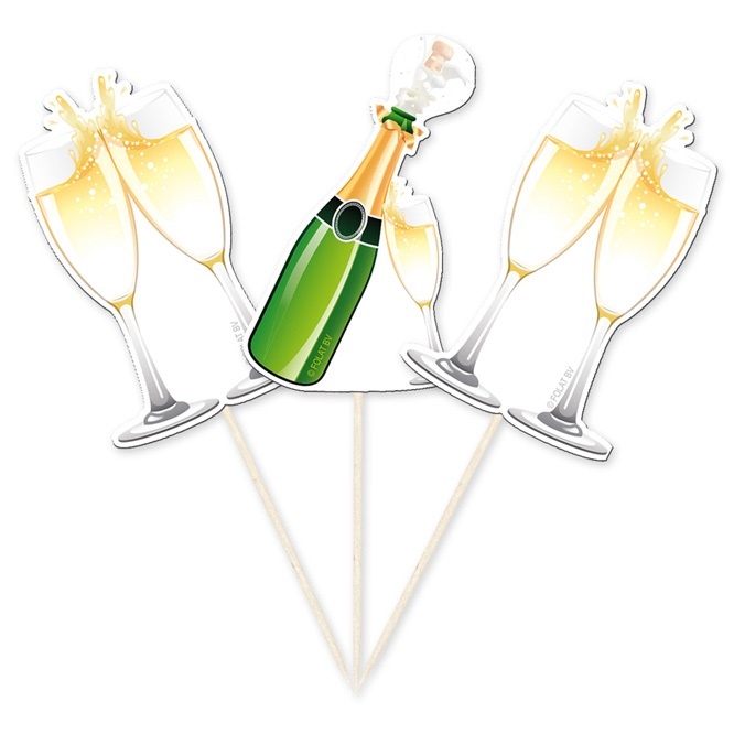 Picker Champagnerflaschen 10 Stück - ca 10cm