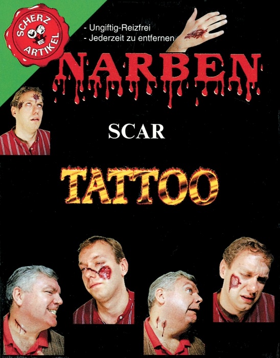 Narben-Tattoos, sortierte Motive