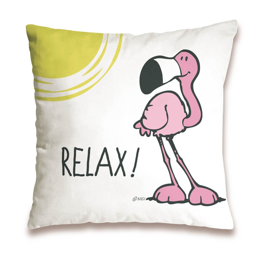 Nici 41943 - Kissen Relax! , Flamingo, 37 x 37 cm