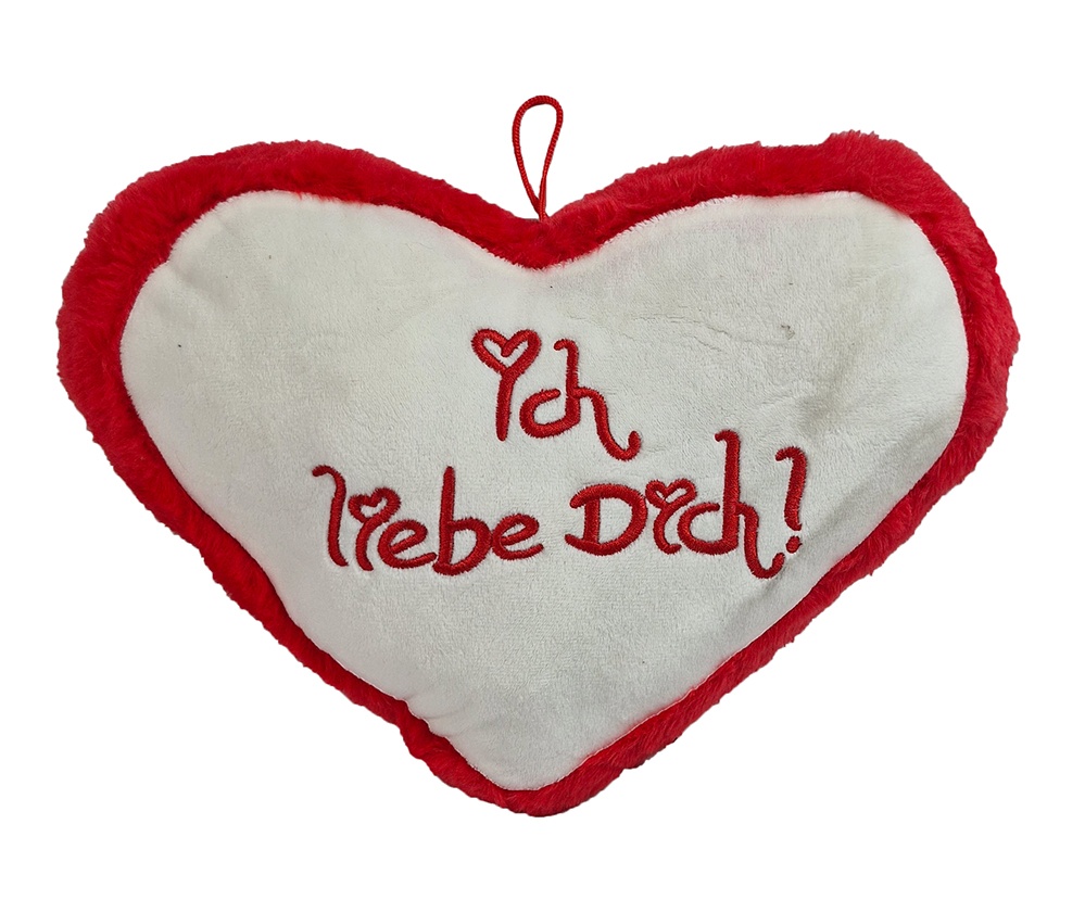 Herz rot beige Ich liebe Dich ca 31x23cm
