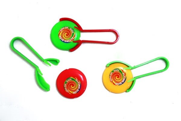 Frisbee mini mit Abschießer mehrfach sortiert - ca 12cm