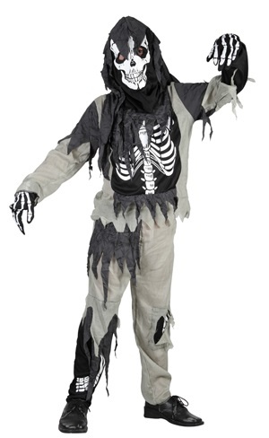 Kostüm - Zombieskelett superluxe für Kinder ca 7-9 Jahre
