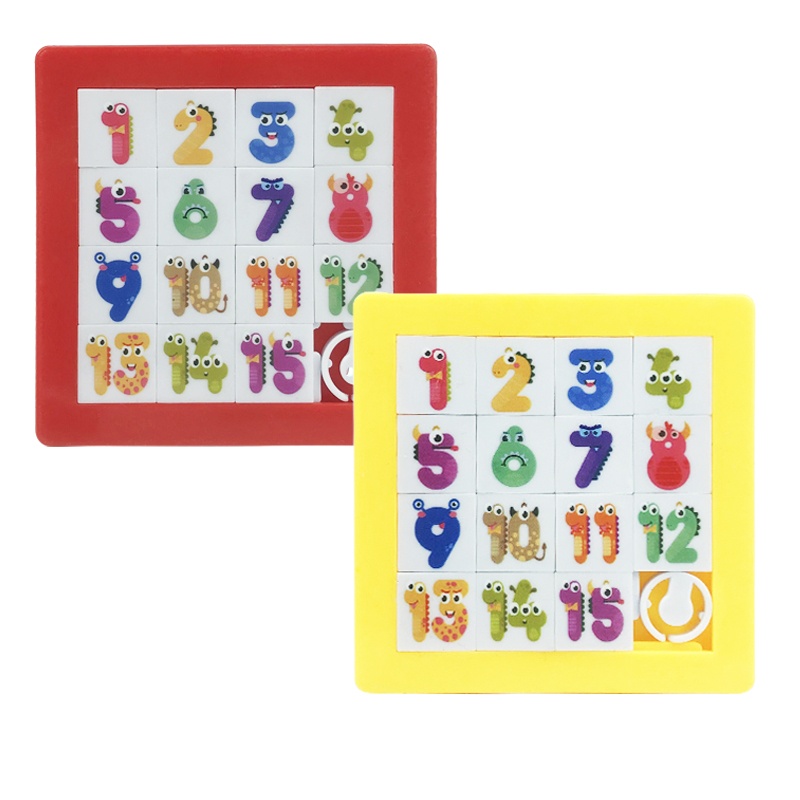 Puzzle Schiebepuzzle 3 Farben sortiert ca 7x7cm