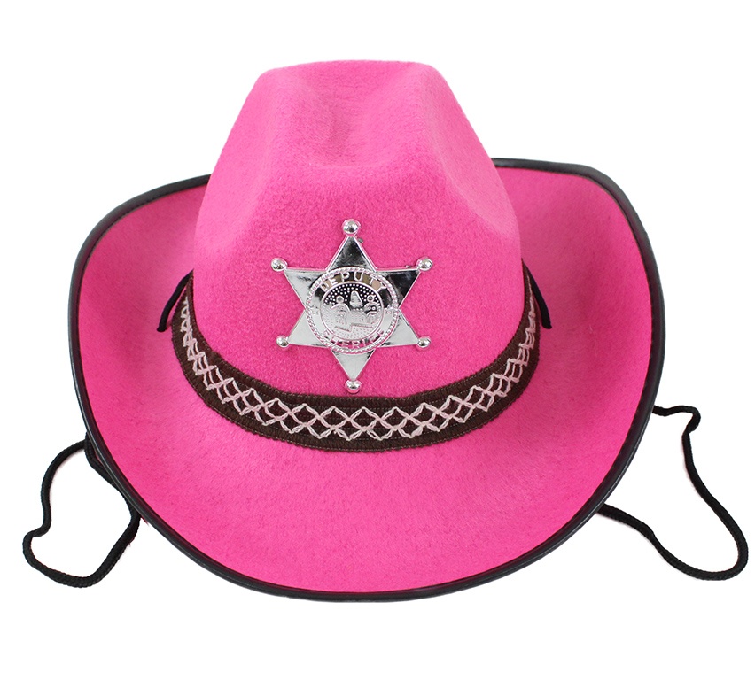 Cowboyhut Sheriff für Kinder pink