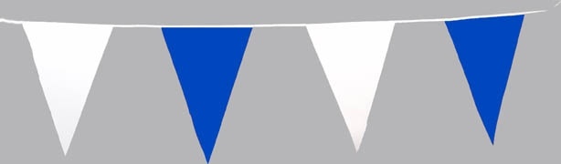 10-m-Wimpelkette blau/weiß