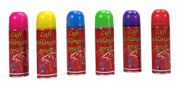 Luftschlangenspray  Dosengröße ca 250 ml