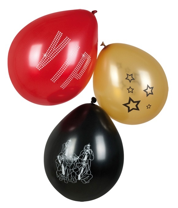 Ballons 6 Stück VIP 3-fach sortiert - ca 25cm