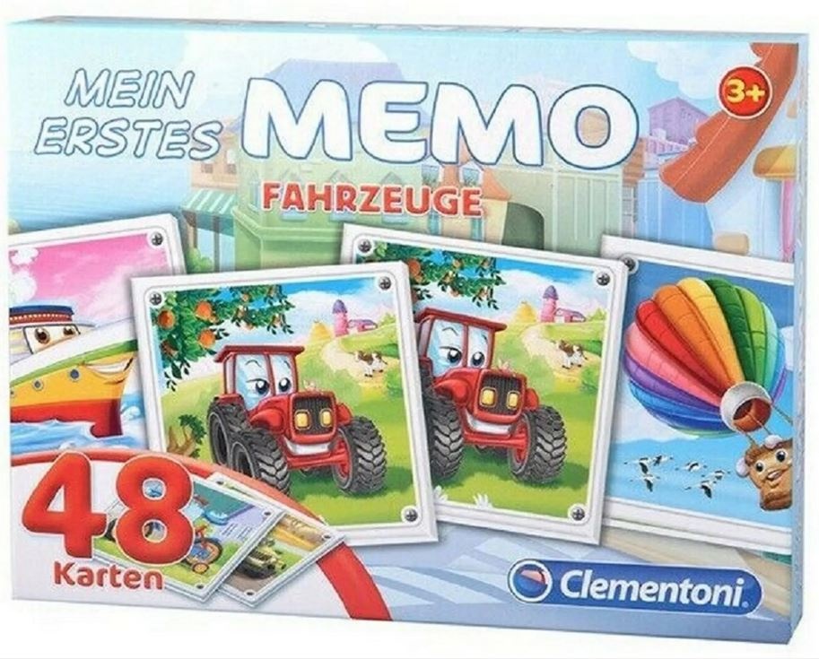 Clementoni  Mein erstes Memo 48 Karten Fahrzeuge