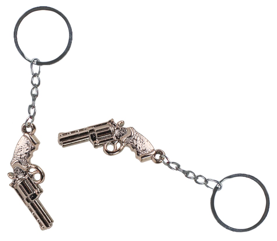 Pistole an Schlüssel an Schlüsselanhänger ca 4cm