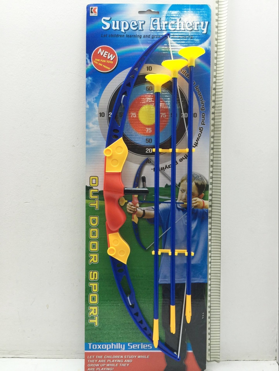 Pfeil und Bogen auf Karte ca 61x20cm