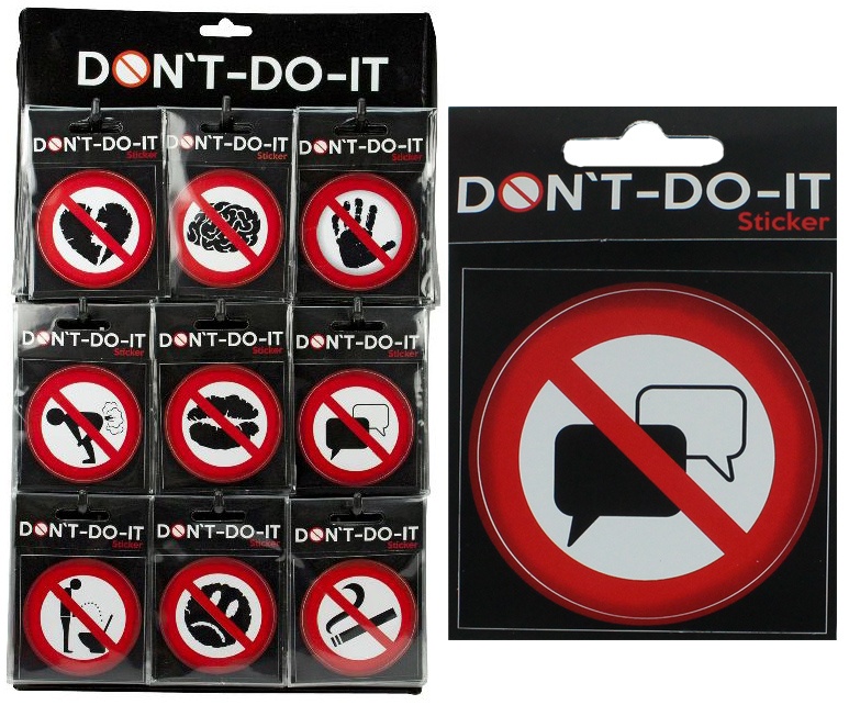 DONT - DO-IT  Sticker 9 fach sortiert - ca 70 mm