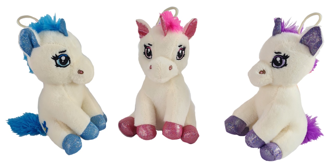 Einhorn 3 Farben sortiert ca 17cm