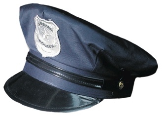 amerikanische Polizeimütze, blau