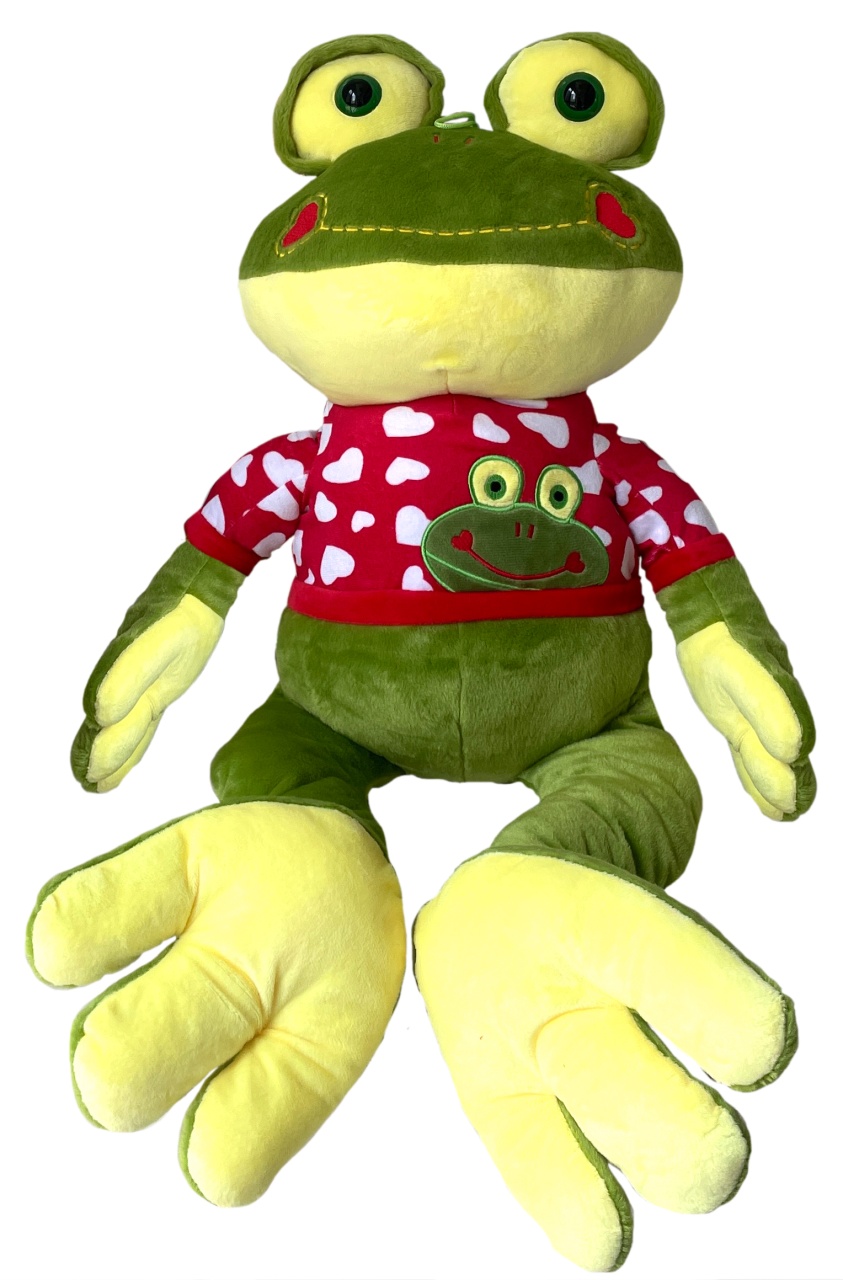 Frosch mit Kleidung 40/70 cm