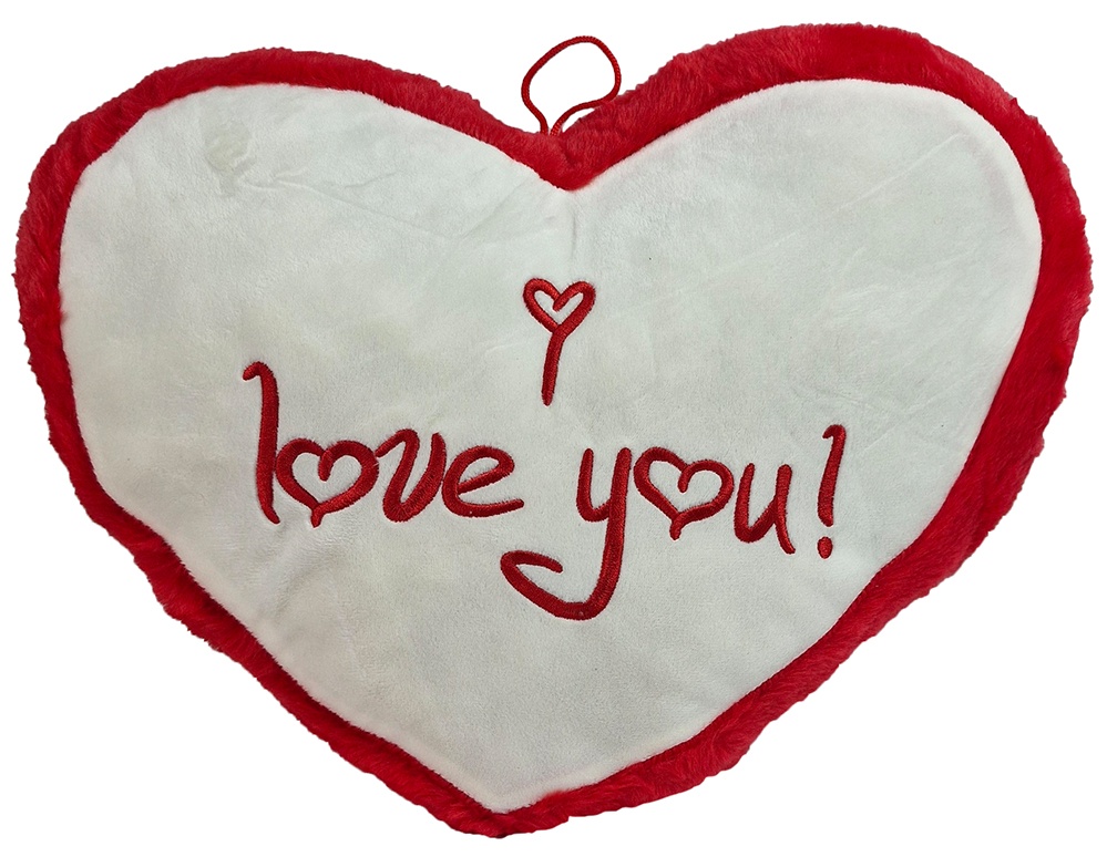 Herz rot beige I love you ca 41x32cm