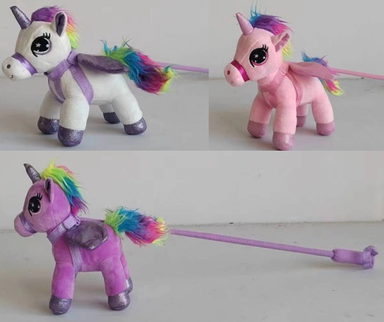 Einhorn mit 20 cm mit Stab 3 Farben sortiert