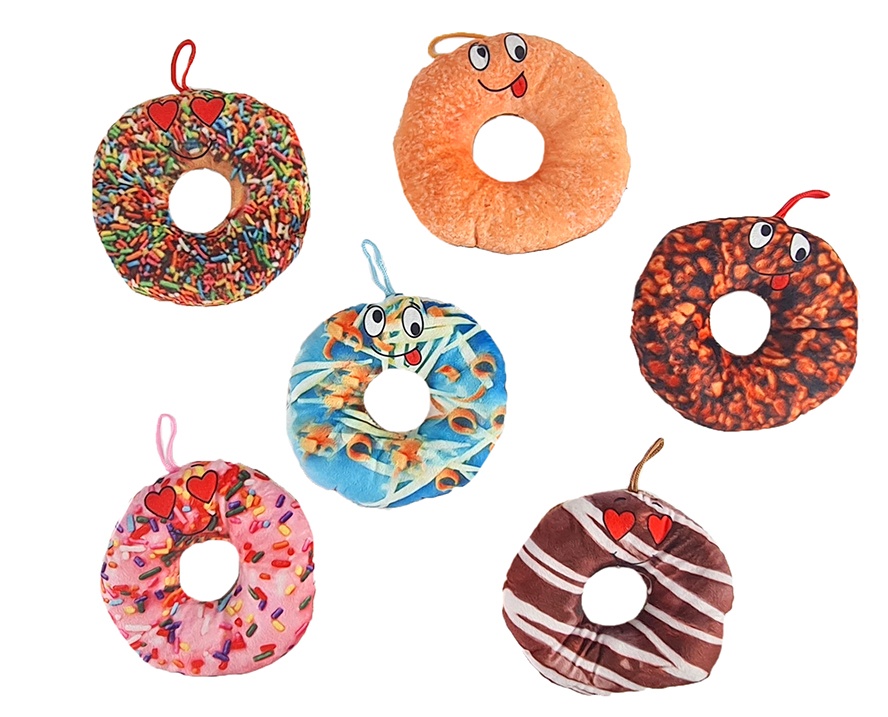 Donut 6 Farben sortiert ca 14 cm