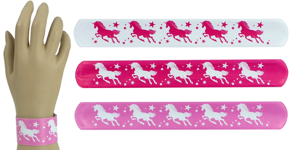 Klatscharmband  Schnapparmband Einhorn sortiert  ca 22x3cm