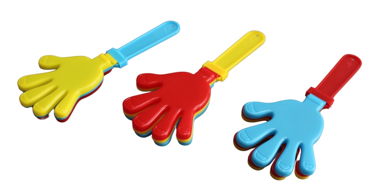Klapperhand 3 Farben sortiert ca 18cm