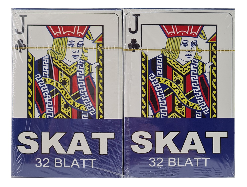 Skat Kartenspiel  32 Blatt  2er-Pack ca 12x9cm