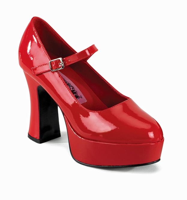 Plateau-Pumps, rot, Gr. 40