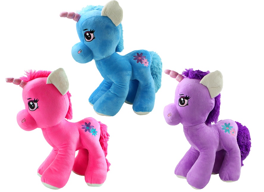 Einhorn stehend 3 Farben sortiert ca 30 cm