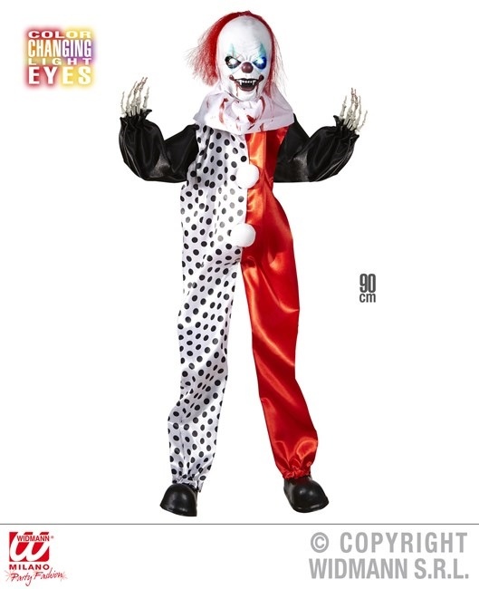 Killer Clown mit leuchtenden Augen ca 90 cm