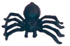 Spinnen schwarz ca 20 mm Tischdeko