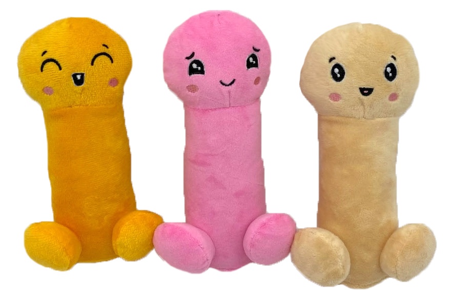 Plüsch Penis mit Gesicht 3-fach sortiert ca 28 cm