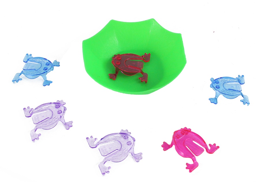 Froschspiel  - mit 6 Fröschen und Miniteich Ø ca 10 cm