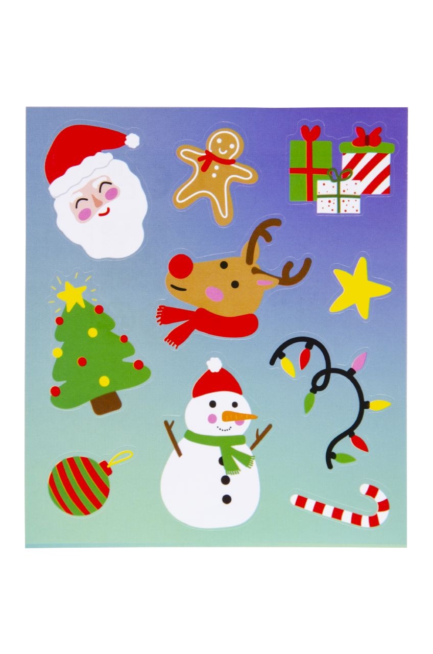 Aufkleber  Weihnachtsmotive ca 10x11,5cm