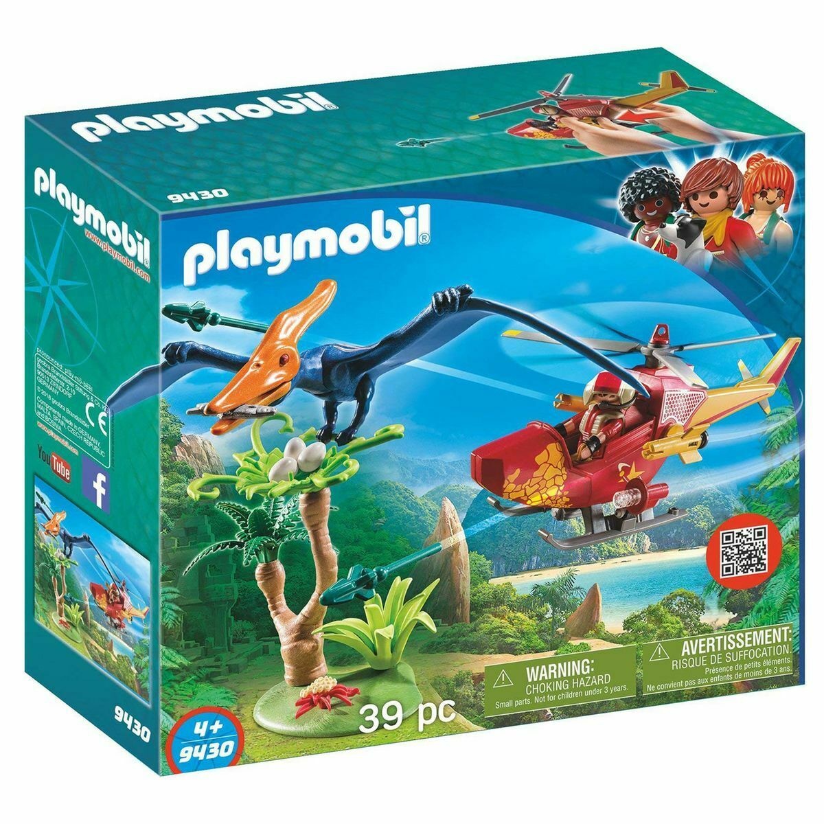 PLAYMOBIL® 9430 - Dinos - Helikopter mit Flugsaurier(9430)