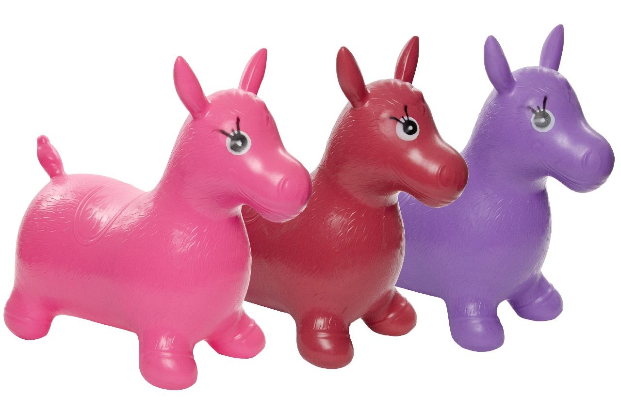 Hüpfpferd für Kinder 4-fach sortiert - ca 60 cm