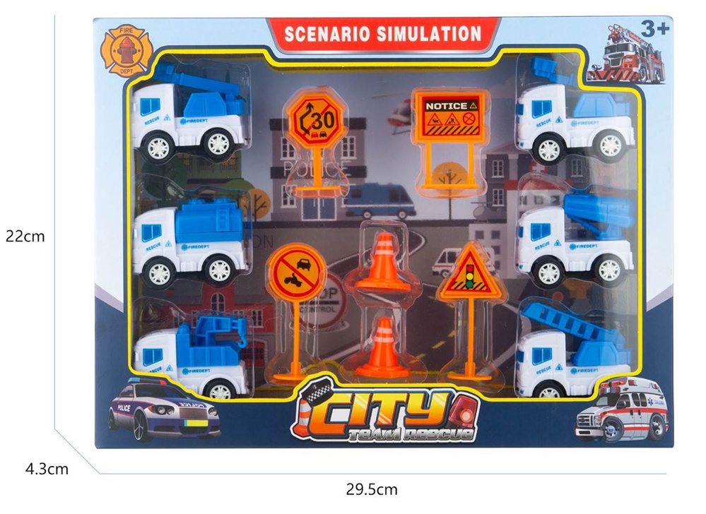 Feuerwehr 13 Teiliges-Set  im Box verpackt ca 22x29,5x4,3cm