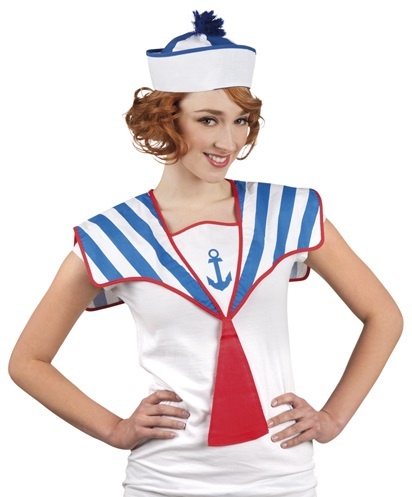 Hut - Mütze Marine blau/weiß