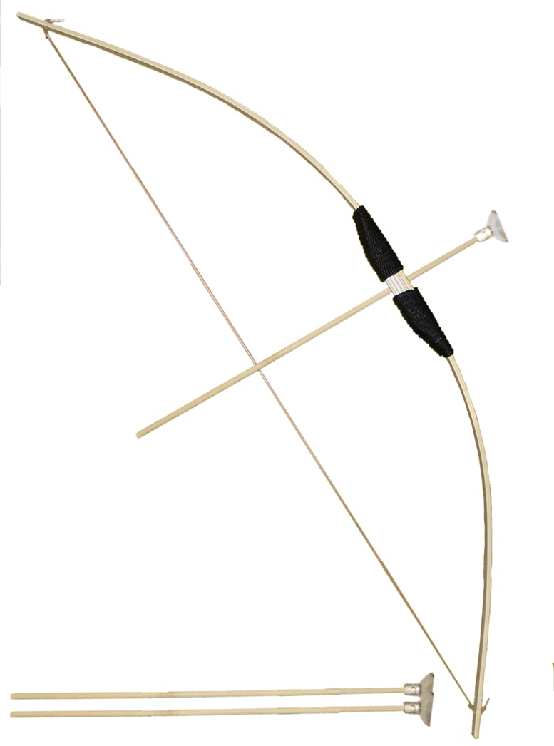 Pfeil- und Bogenset mit 3 Pfeilen Bambus ca 70cm