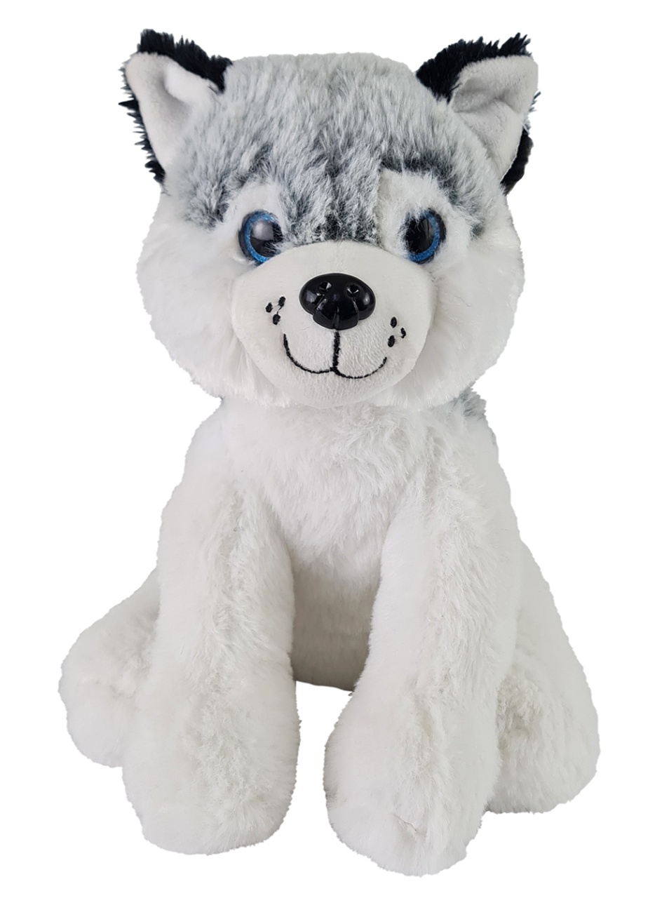 Husky Hund mit Glitzeraugen caa 26cm