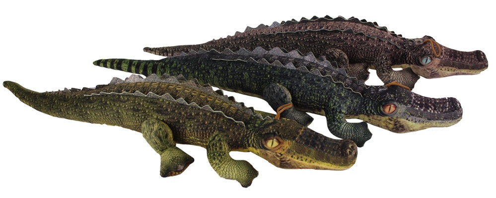 Krokodil 3-farbig sortiert ca 70cm