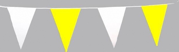 10-m-Wimpelkette gelb/weiß