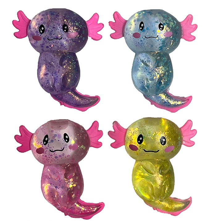 Axolotl Squeezy Quetschtier Antistress ca 10cm (TPR + Maltos