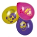 Ballons - Totenkopf 3-fach sortiert - 6 Stk - ca 25cm