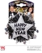 Brosche HAPPY NEW YEAR silber - ca 12 x 12 cm