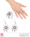 Schmuckset Ohrringe und Ring Edelweiss mit Strass