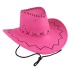 Cowboyhut pink Velourlederoptik