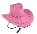 Cowboyhut rosa Velourlederoptik