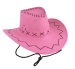 Cowboyhut pink Velourlederoptik