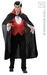 Kostüm - Cape schwarz mit schwarz/rotem Kragen
