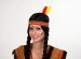Indianer-Stirnband mit Federn, elastisch