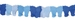 Girlande - Papier Füsschen blau - ca 6 Meter